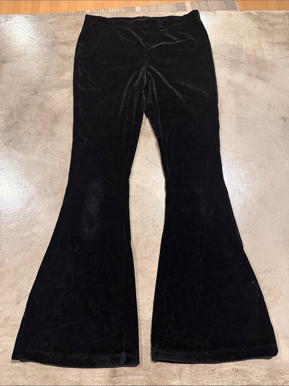 Xhilaration Black Velvet Flare Leggings for Kids